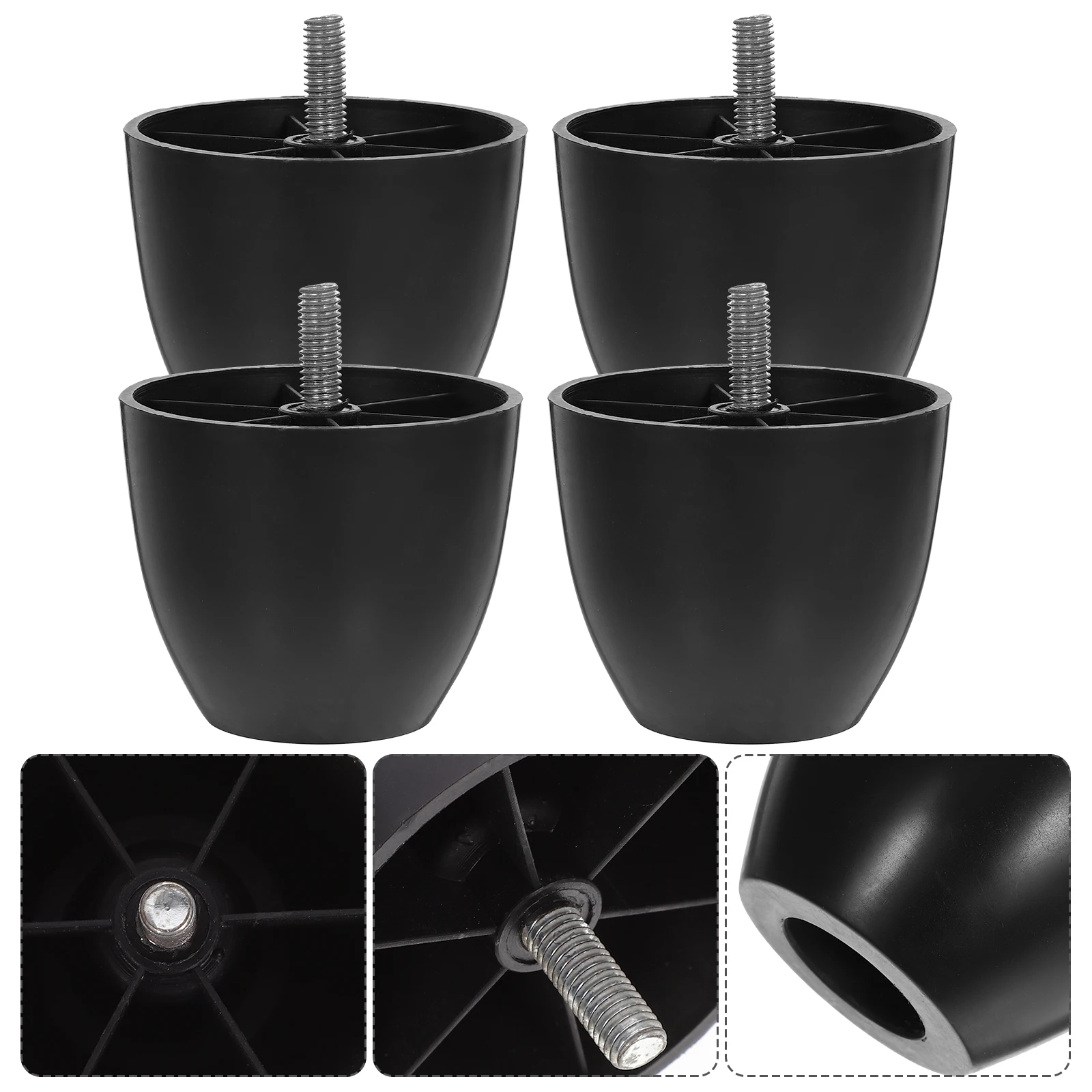 4pcs Couch Leg Support Replacement Foot Table Screw Leg Foot Sofa Foot Chair Foot for Cabinet Replacement Legs Round Sofa Feet image 4