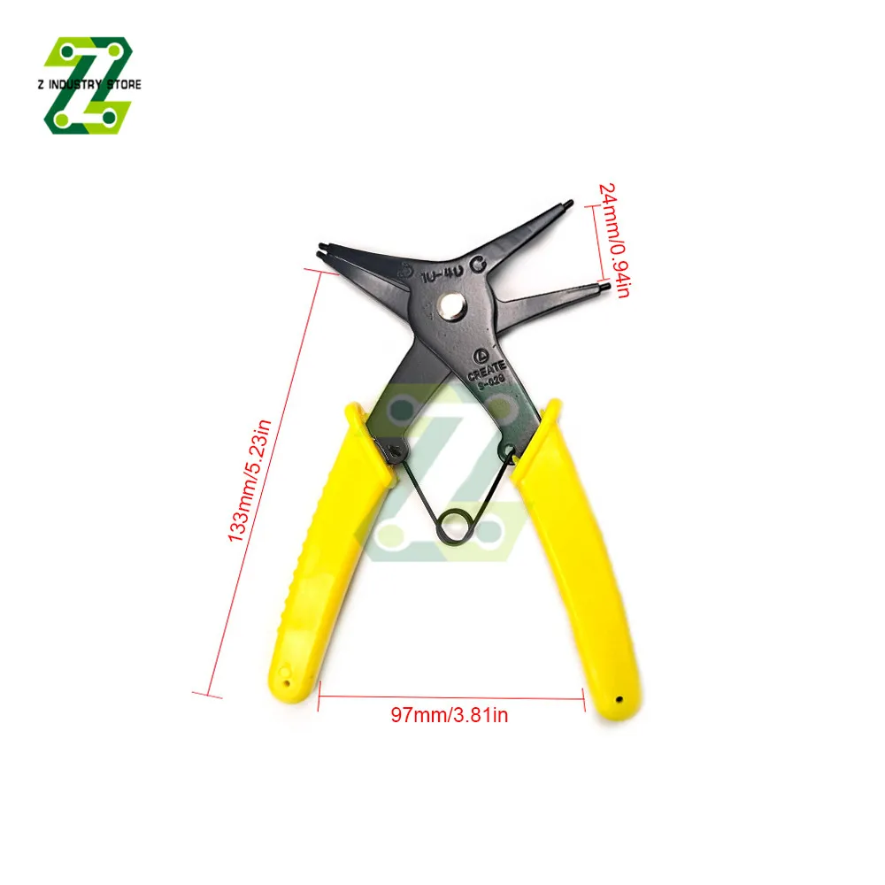 2 in 1 Snap Ring Plier 4 Way Type Circlip Pliers Multifunctional Professional Hand Tool