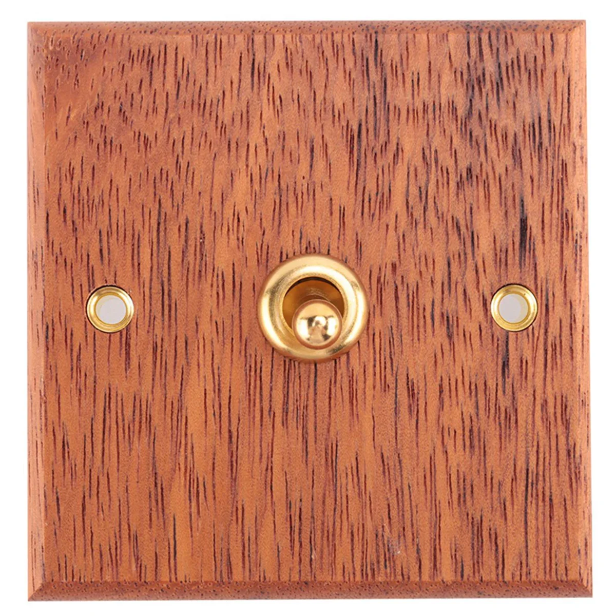 Interruptor de Panel de madera maciza, luz de pared, interruptor de palanca de latón Retro, grano de madera, enchufe eléctrico, 1 interruptor, 86 tipos