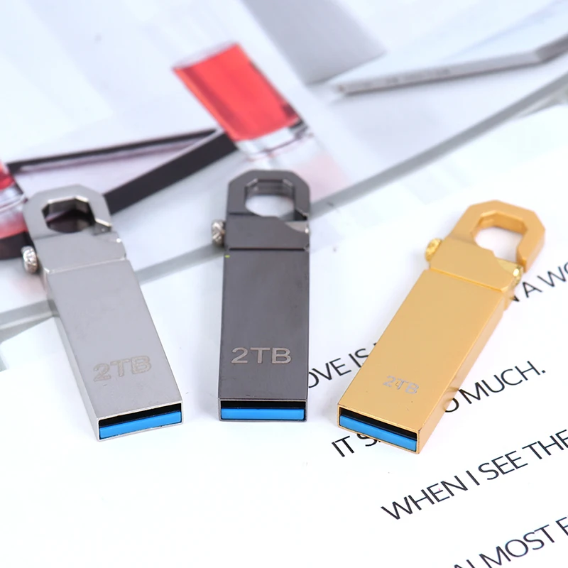 Flash Drive USB 3.0 Kecepatan Tinggi 2TB U Disk Stik Memori Penyimpanan Eksternal