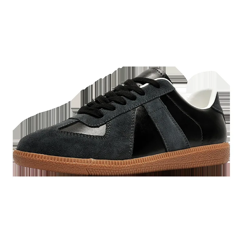 Herren Retro Wildleder Freizeitschuhe Schnürschuhe Flache Skateschuhe Bequeme Rutschfeste Sportschuhe für Männer – Detail 16