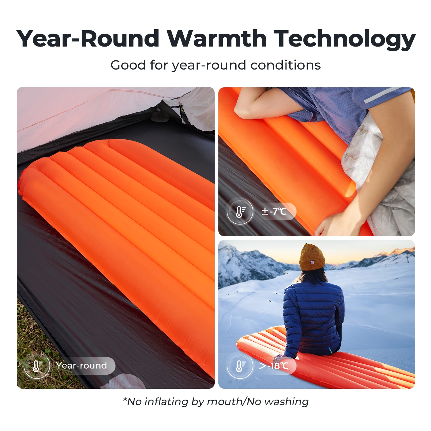 FLEXTAILGEAR ZERO MATTRESS - Colchoneta para dormir aislada con valor R de 6,0 / 5,6, colchoneta de camping inflable ultraligera