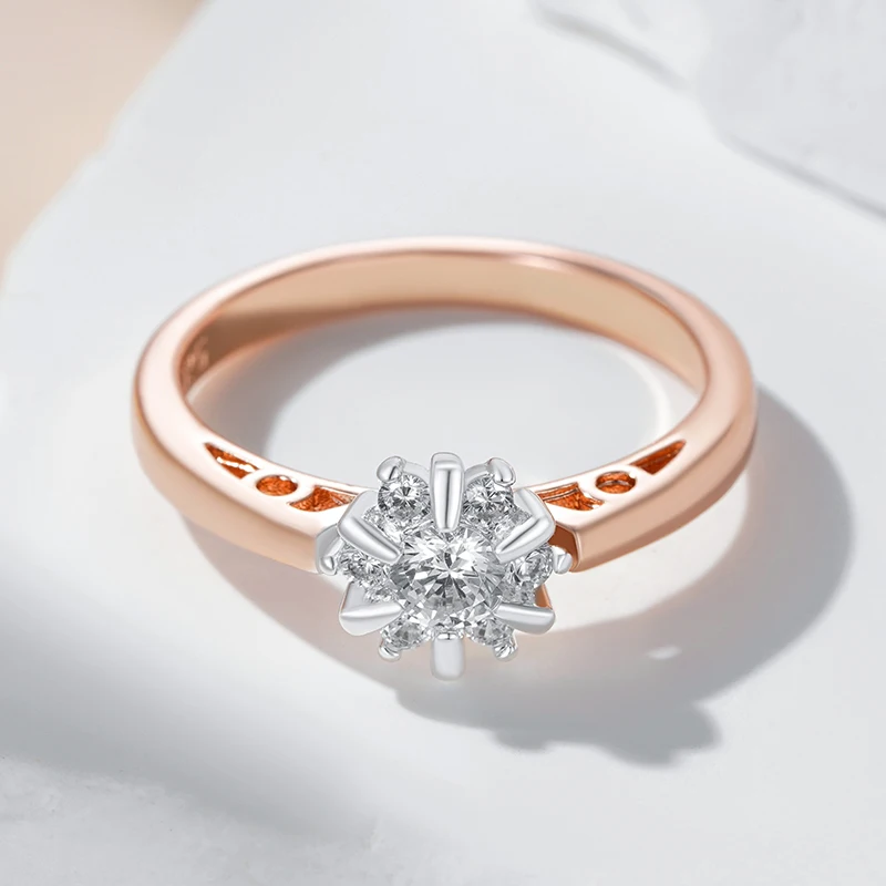 Kinel-anillos turcos de lujo para mujer, joyería de estilo Vintage, diamantes de imitación completos, anillo de flor de cristal azul grande y ancho,