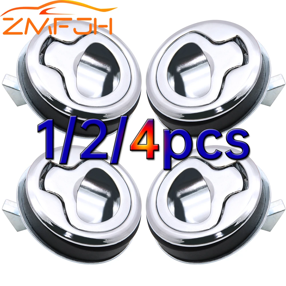 Round Flush Pull Slam Latch RV Yacht Marine Deck Hatches Locking Locker Yacht Accessories 1/2/4 Pieces