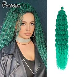 Ariel-Xs Afro Curl Twist Crochet Hair sintético, extensión de cabello trenzado de onda profunda, rizado Ombre, Rubio, rosa, trenza de onda de agua