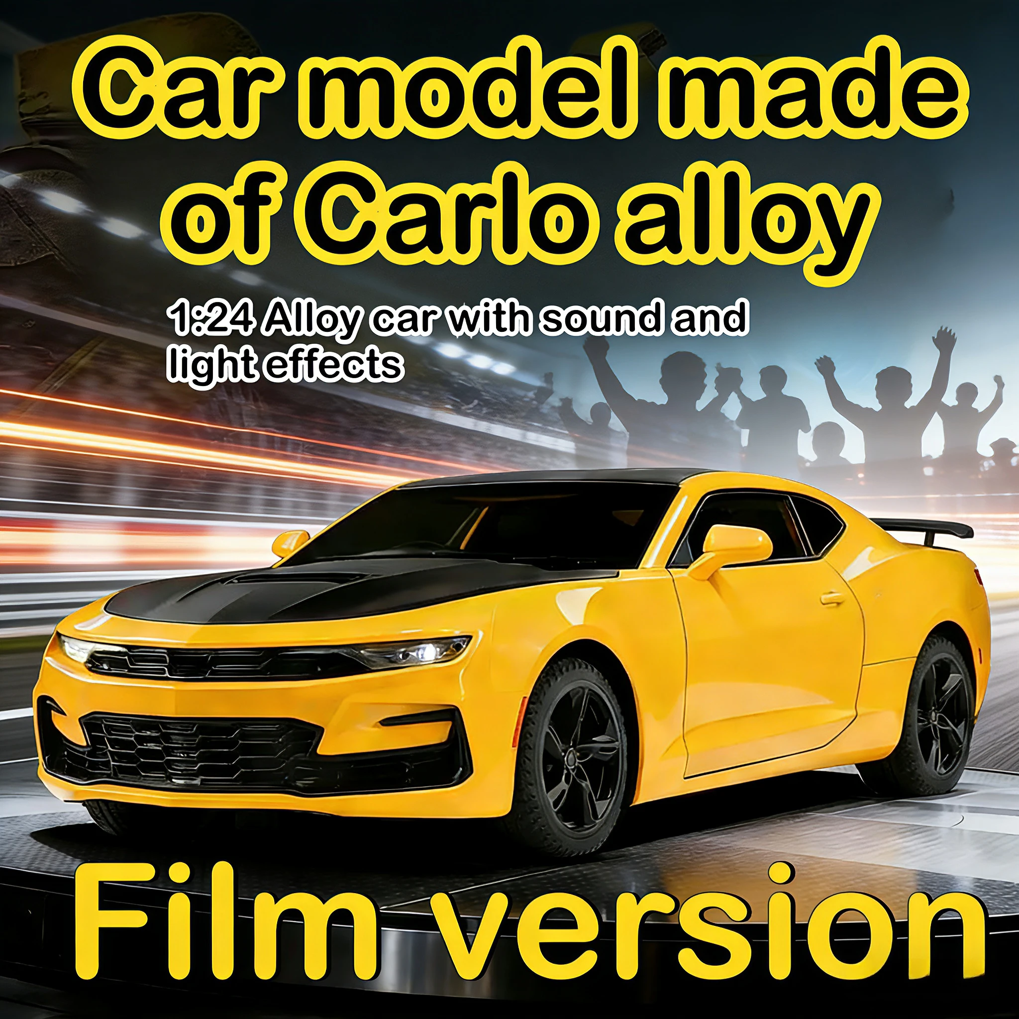 

1:24 литая игрушечная модель автомобиля из сплава Carlo с четырьмя дверцами, которые можно открыть, с звуковыми и световыми эффектами, тип откатного типа.