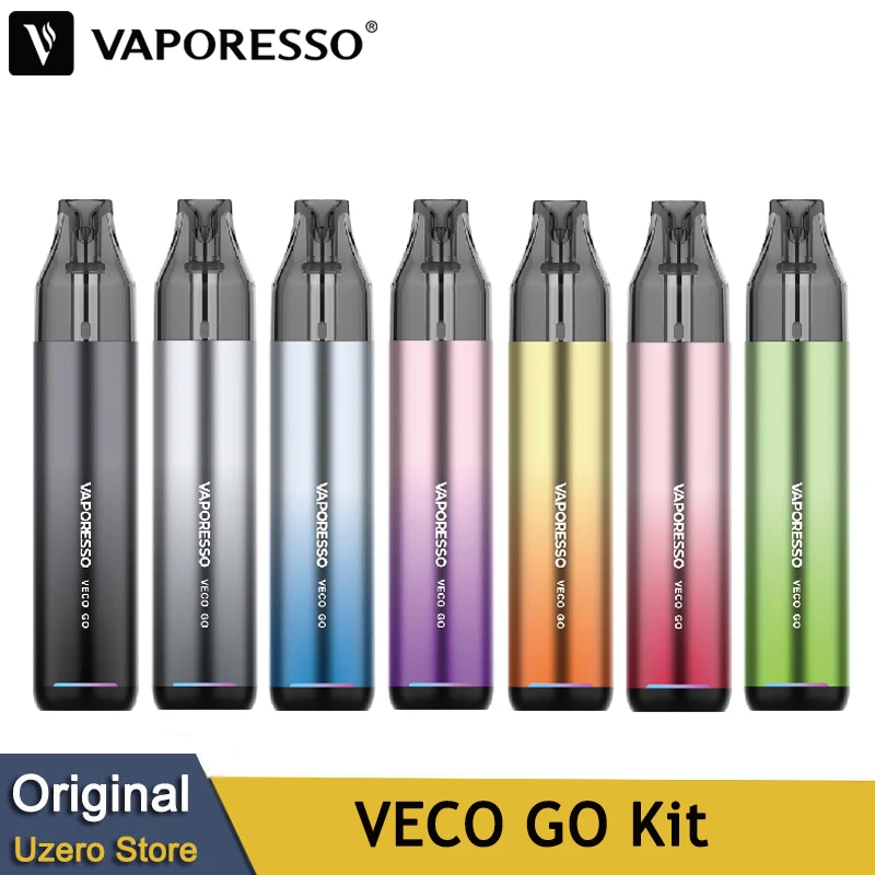 Original Vaporesso VECO GO Pod Kit 1500mAh Battery 25W Vape with 5ML Empty Cartridge 0.6ohm SSS Tech E Cigarette Vaporizer