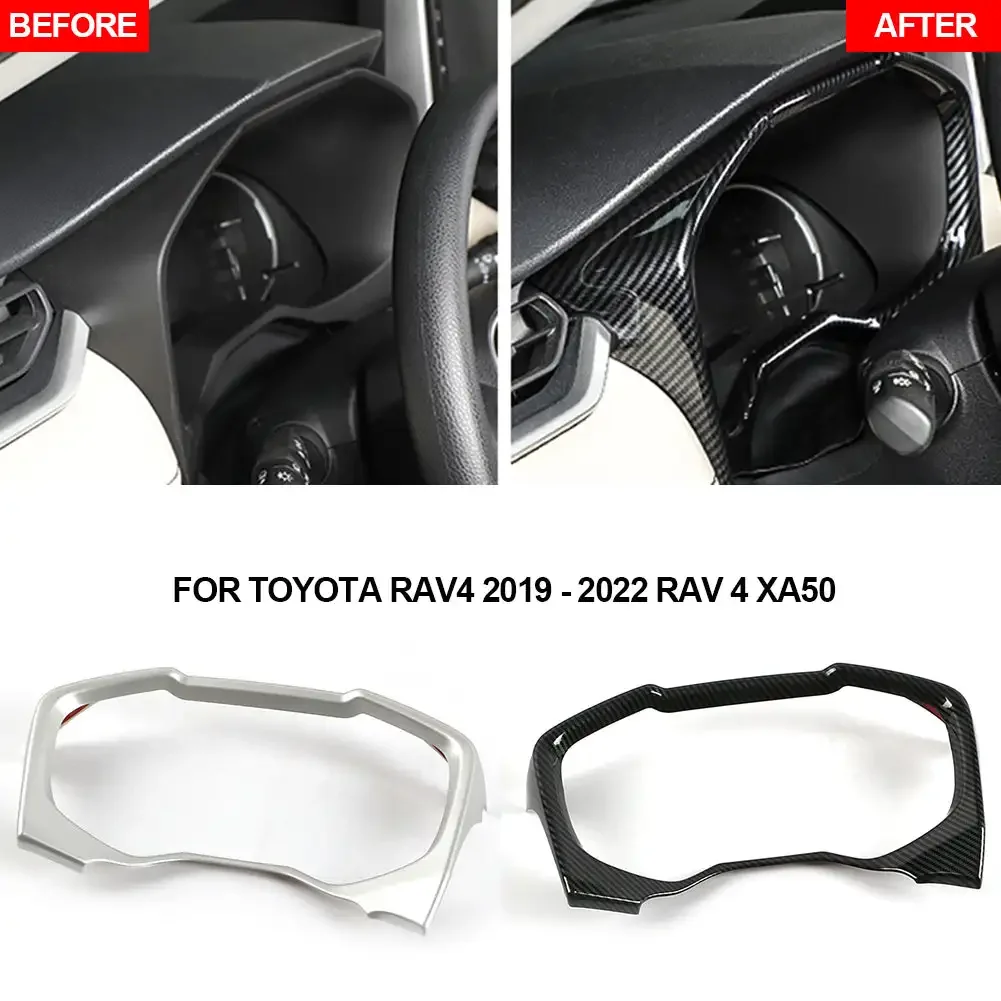 

Для Toyota RAV4 2019 2020 2021 2022 RAV 4 XA50 дисплей приборной панели автомобиля кольцевой Спидометр Датчик Крышка отделка рамка аксессуары