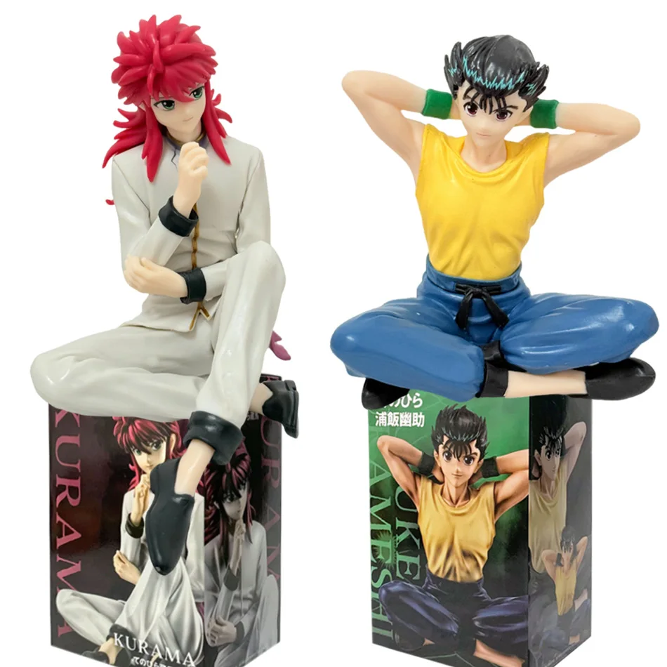 Figura de Anime de 8 cm de YuYu Hakusho, Urameshi Yuusuke Kurama en Postura Sentada, Juguete de PVC, Modelo de Adorno de Escritorio, Muñeco, Regalos de Cumpleaños, Gran Venta