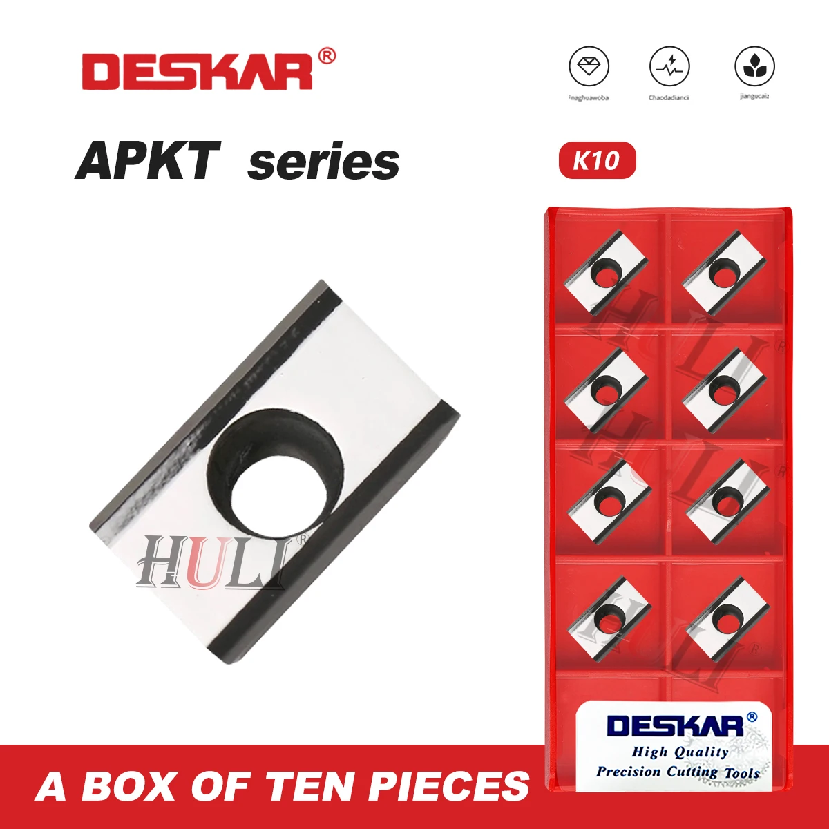 

DESKAR CNC lathe APKT1135PDER-AL K10 APMT1604PDER-AL Serie K10 100% Original Milling Blade Used For Processing Aluminum Partss