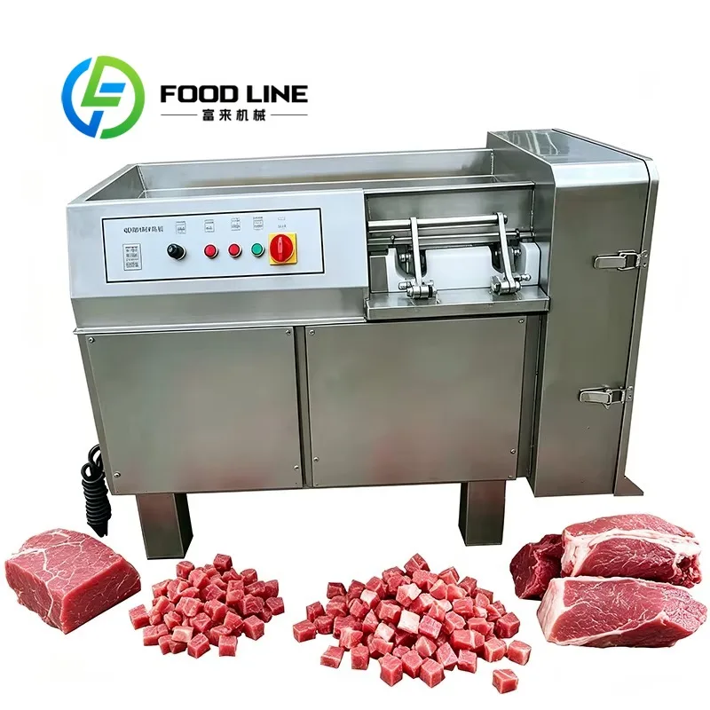 Frozen Meat Block Cutter Meat Dicer Stainless Steel Automatic Frozen Meat Cutting Dicing Equipment Restaurant Kitchen Sale Price