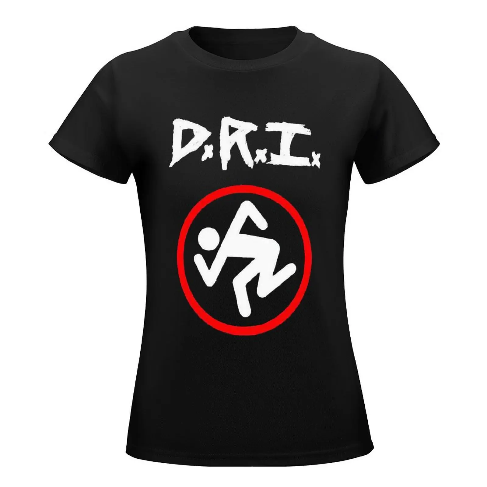 D.R.I. Band T-Shirt Short sleeve tee graphics Aesthetic clothing korean fashion oversized workout shirts for Women