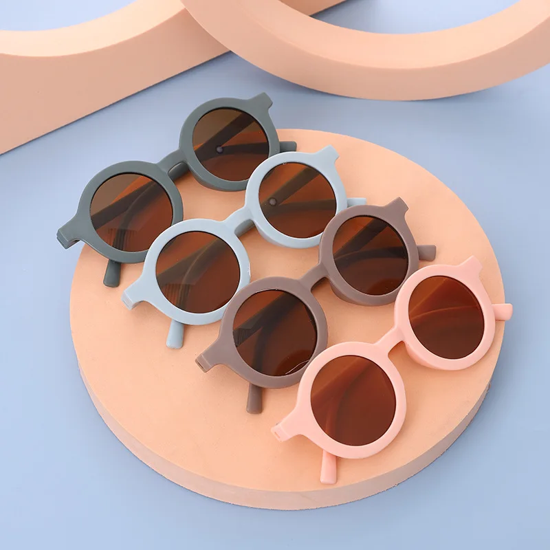 Cute Kids Sunglasses Parent Child Frosted Glasses New 1-8 Year Old Baby Decorative Sunglasses Trendy Kids Sunglasses