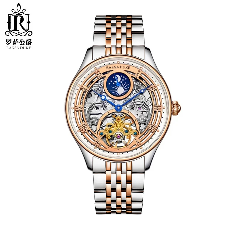 Duke Rosa 2024 nuovo orologio da uomo automatico meccanico impermeabile quadrante grande orologio da lavoro da uomo