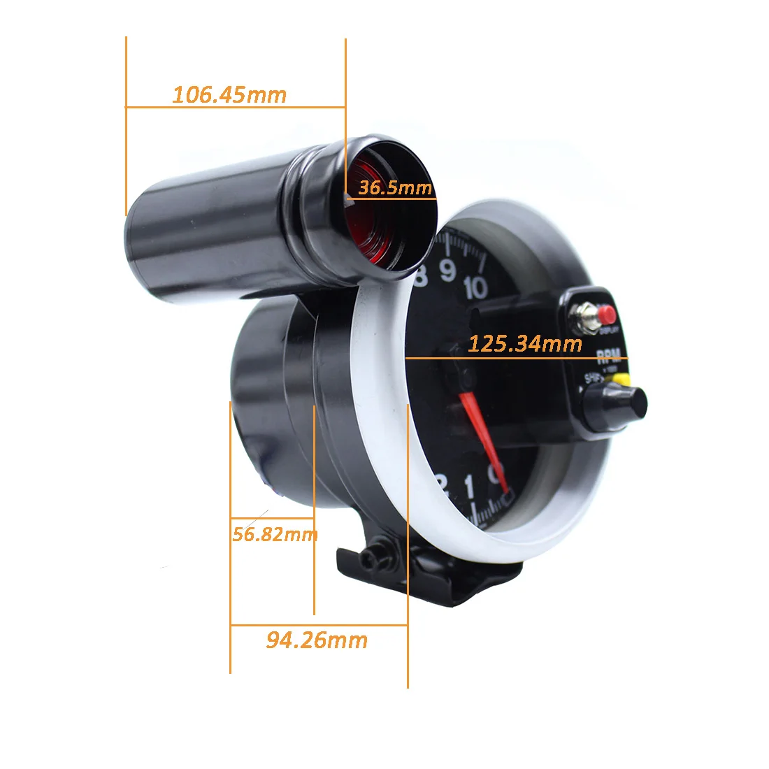 HA Zubehör Ersatz Auto Gauge Tachometer 5 Zoll 125 mm 0-10000 U/min Auto Meter – Detail 1