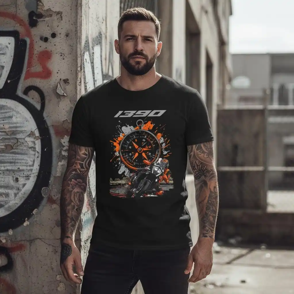 1390 Super Adventure T-Shirt, Cam-Shift V-Twin Performance ADV Big Trail Biker Gift Tee Shirt