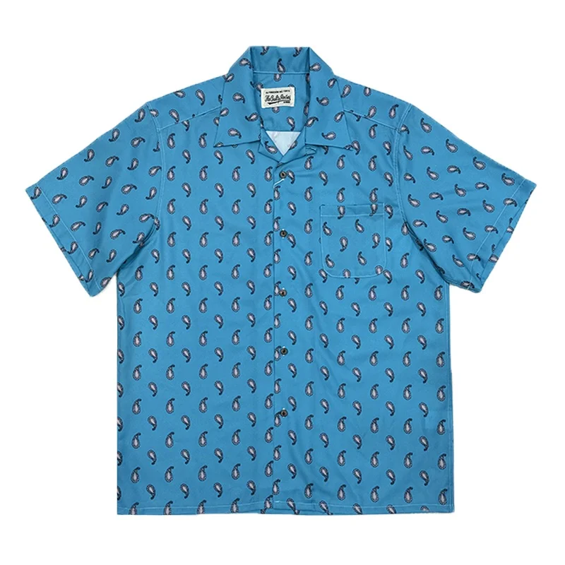 Trend Summer WACKO MARIA High Street Tenkoku Tokyo Small Cashew Flower Hawaii Retro Japanese Tide Short Sleeve Shirt
