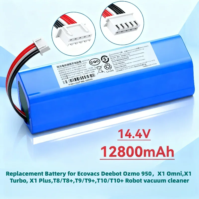 

12800mAh️Replacement Battery for Ecovacs Deebot Ozmo 950，X1 Omni,X1 Turbo, X1 Plus,T8/T8+,T9/T9+,T10/T10+ Robot vacuum cleaner