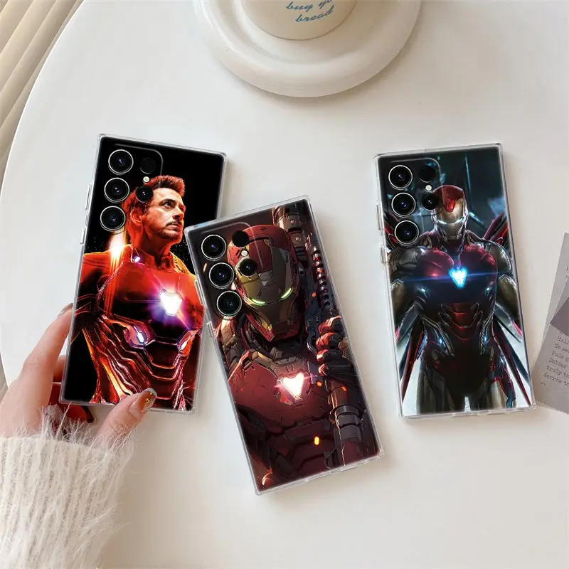 حافظة لهاتف سامسونج جالاكسي S25 S24 S23 Ultra S20 S21 FE S22 Plus A56 A55 A36 A26 5G من Marvels Ironman