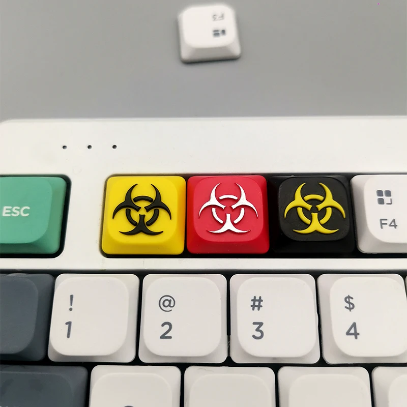 Resident Evil Series Low Shaft Gaming Keycaps Resin Personalize Customized Handmade Artisan Keycap for Nuphy Air\K3\K3 PRO