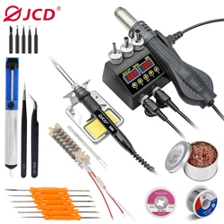 JCD 8898 2in1 Soldering Station LCD Digital Display Hot Air Gun Welding Rework Cell-Phone BGA IC Repair Solder Iron Tools 750W