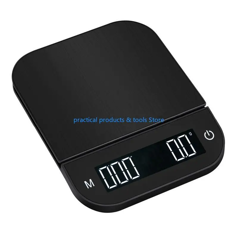 77JB Drip Coffee Scale with Timer Portable Electronic Digital Kitchen Scale USB Power