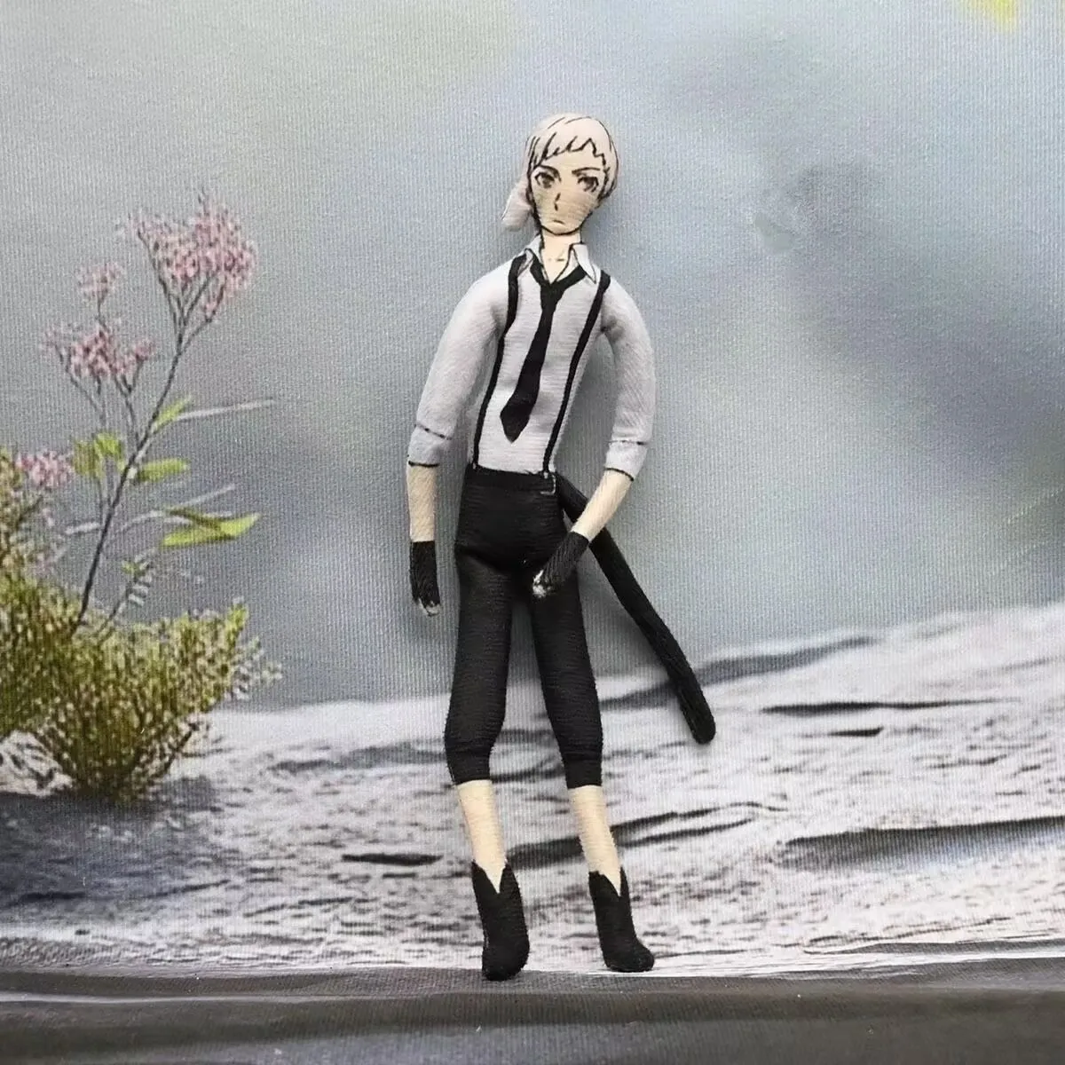 Wen Hao, chien sauvage, Dazai Zhi, cosplay, souris abstraite, jouet sec, mains et pieds, squelette en fil de fer, peut être déplacé pour la pose