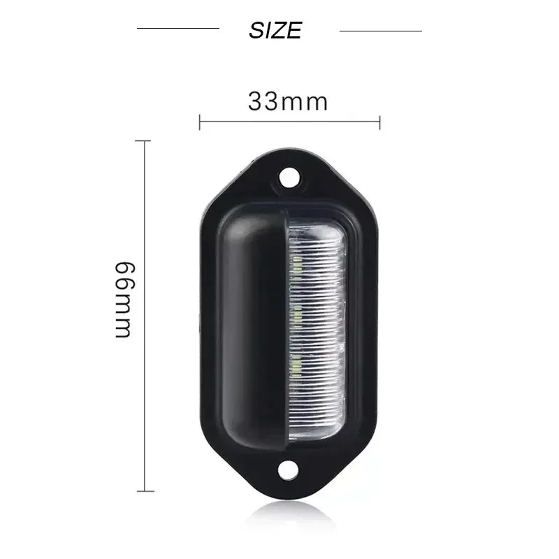 12-24VCar 6LED License Plate Light License Plate Lamp Concierge Lights Dome Lamps Under Hood Light Side Lamps for SUV Motorcycle