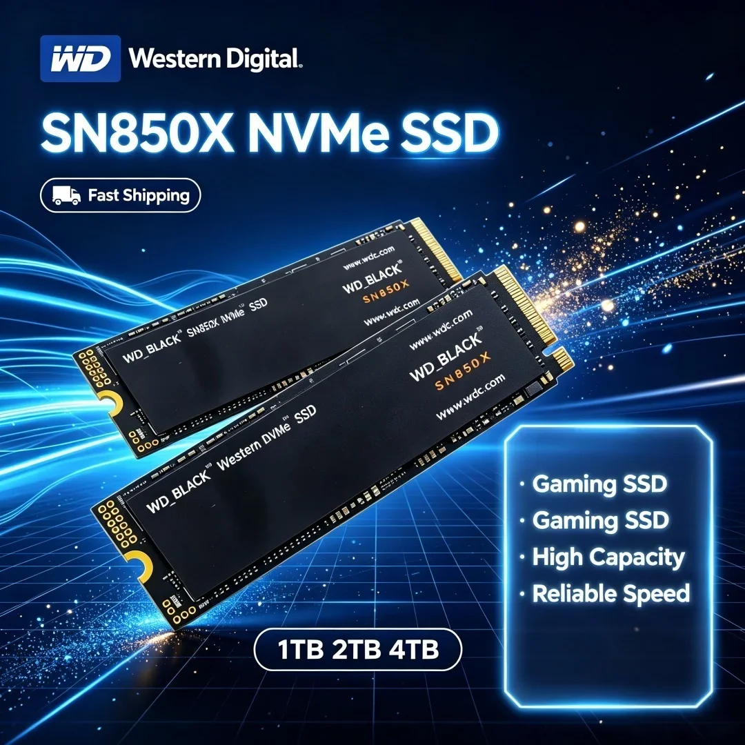 WD SN850X Western Digital Friendly PCIe4.0 NVMe SSD M.2 2280 1TB 2TB 4TB High Speed Gaming Drive PC Laptop Desktop Upgrade