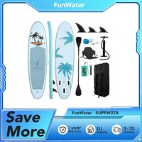 FunWater SUPFW37A, 3 Fins, EVA Anti-Skid, Bungee Rope for Stable Adventures, 13kg Weight,165kg Capacity