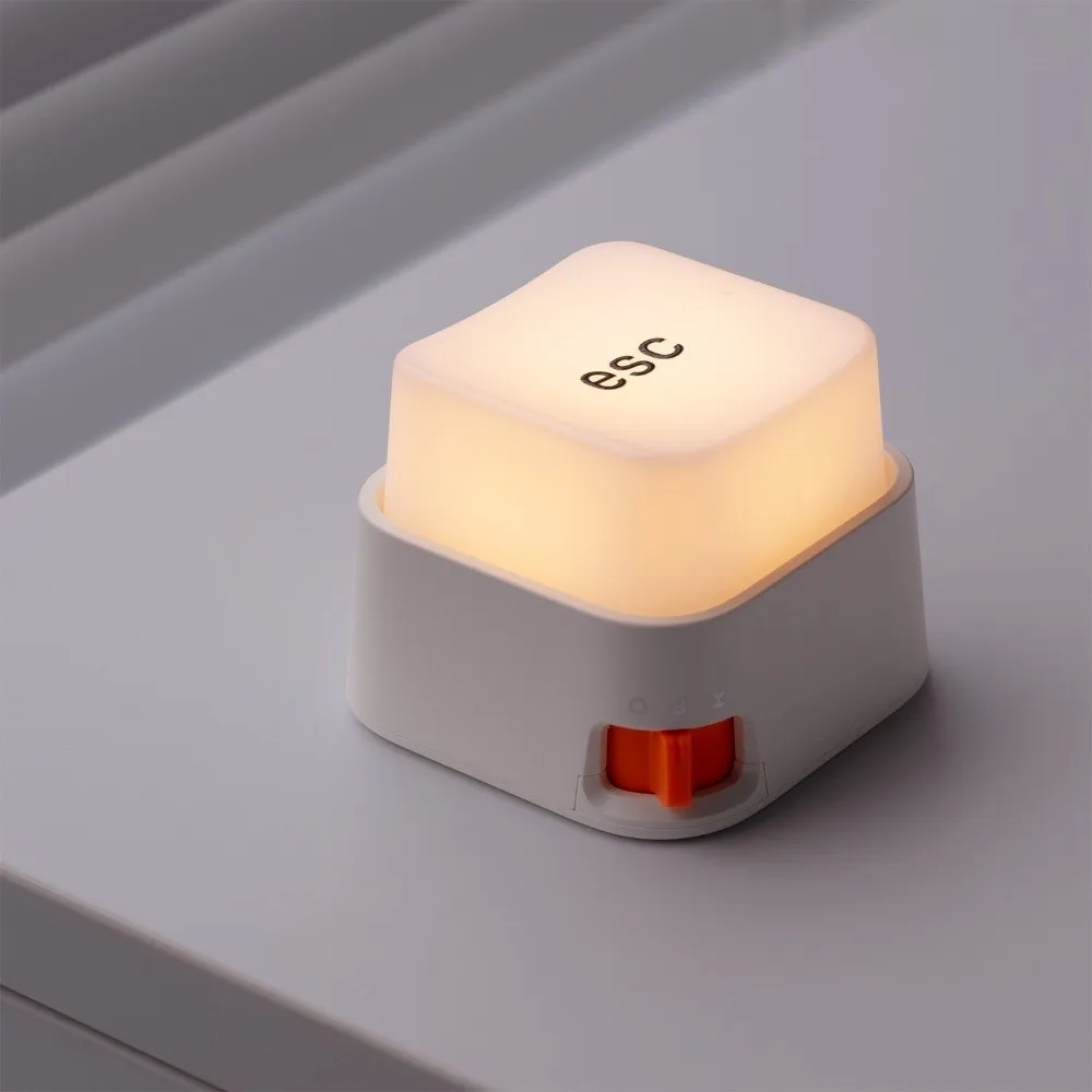 

Креативные мини-кнопочные светодиодные ночники, перезаряжаемые через USB, прикроватная настольная лампа из АБС-пластика, украшение комнаты, портативный милый светильник для клавиатуры