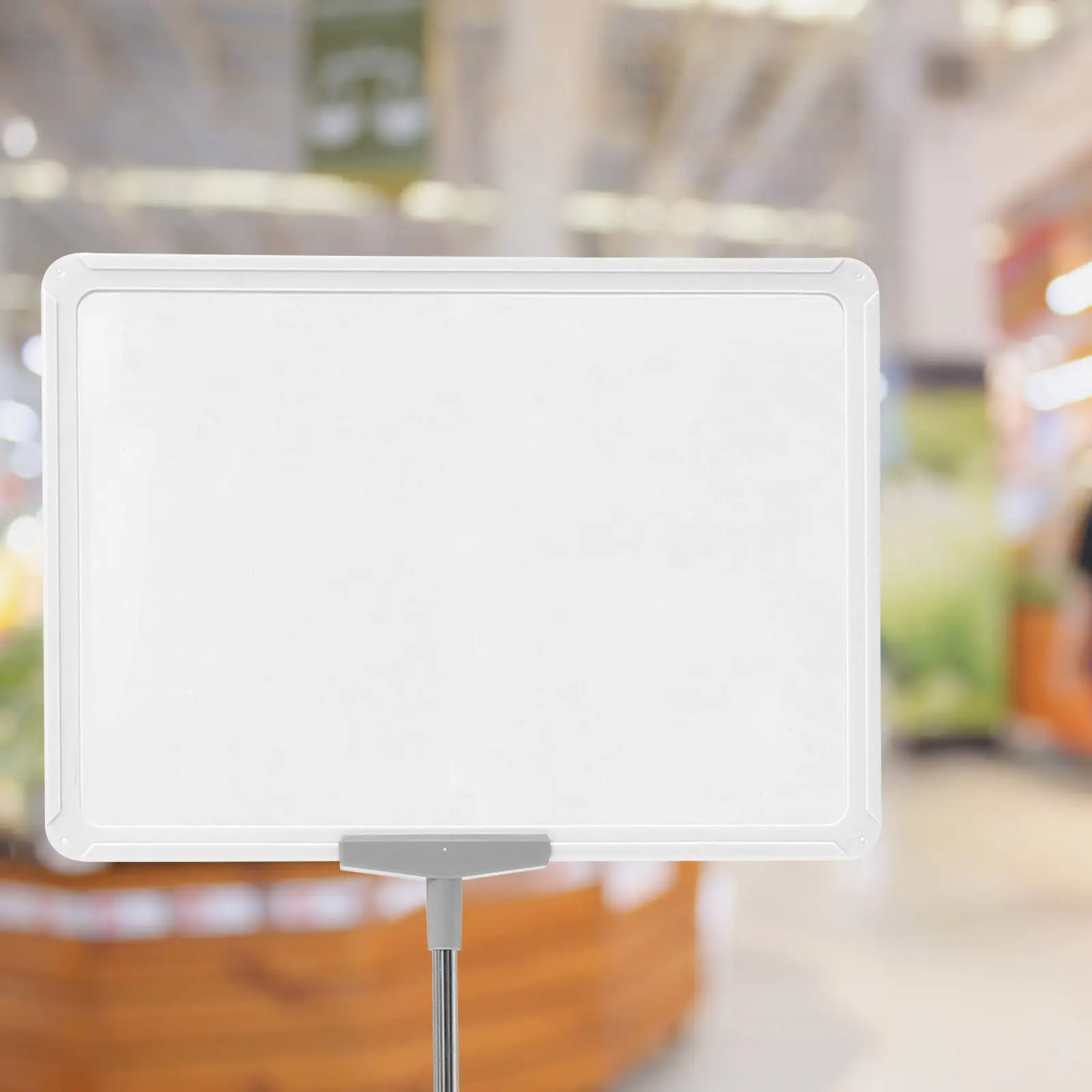 A4 Price Tag Display Holder Solid Plastic Stainless Steel Shelf Price Label Stand Erasable Multi-Function Sign Holder