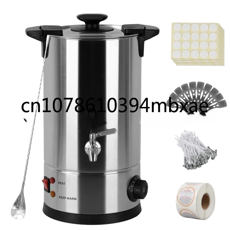 

10L Electric Wax Melting Pot with Spout 30-110 ℃ Furnace Wax Melter Stainless Steel Large Melting Pot Commerical