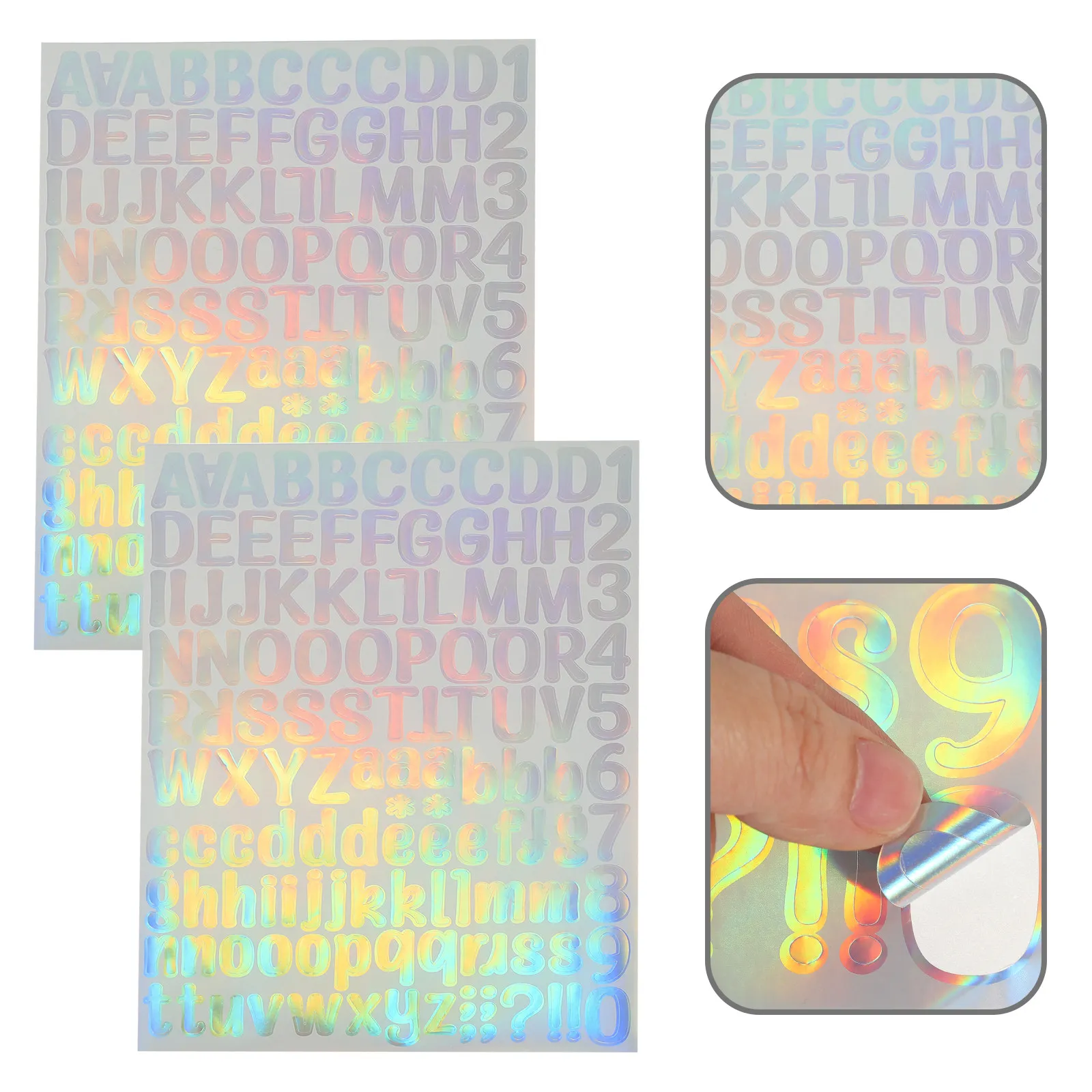 

10 Sheets Laser Number Letter Stickers Waterproof Self Adhesive Vinyl Decals for DIY Craft Home Decor Mailbox Signs Alphabet