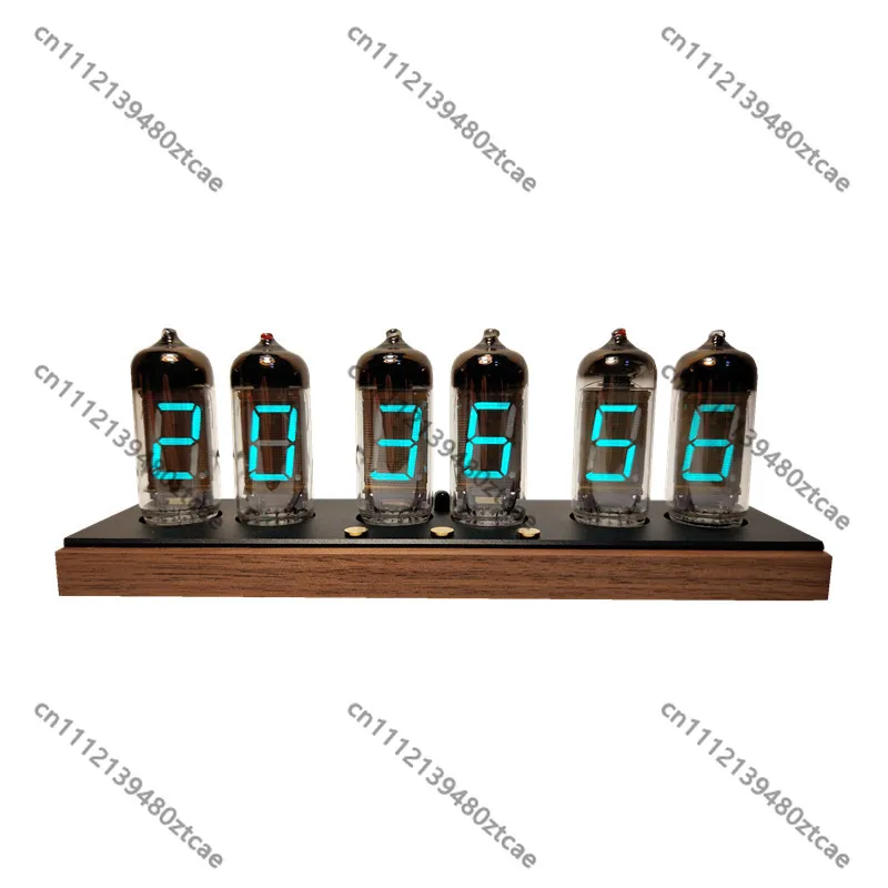 Vintage Glow Digital Tube Clock Voice Control Bluetooth Connected Alarm Clock Stylish Desktop Timepiece for Daily Use