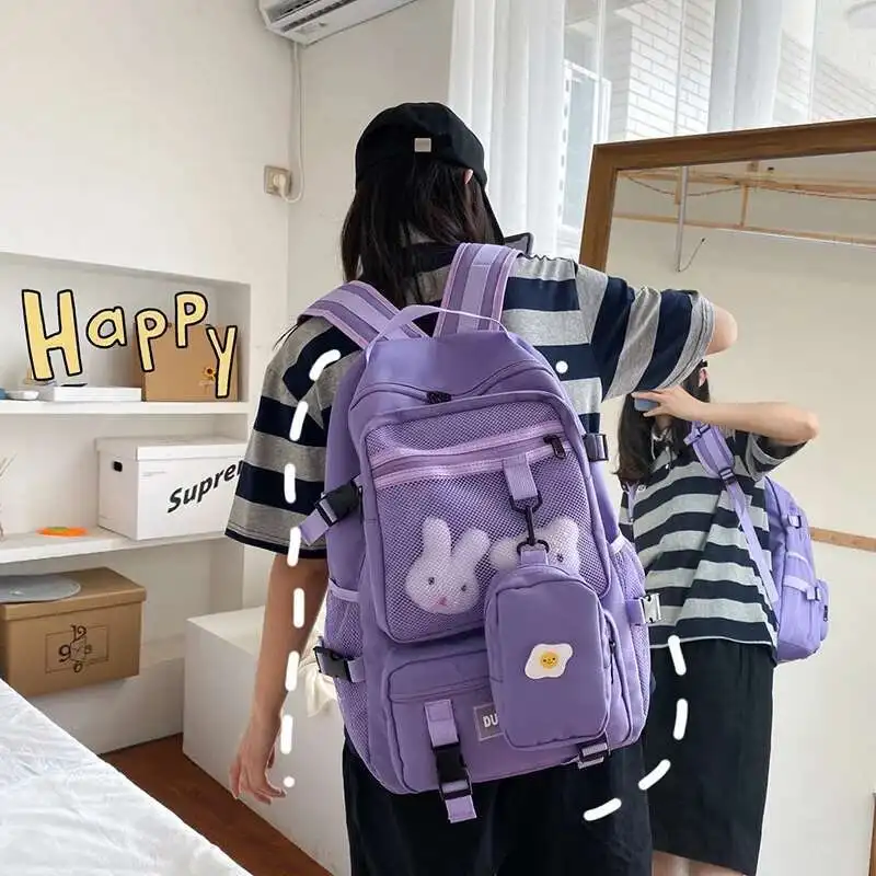 

Mochila Kawaii нейлоновый женский рюкзак, сумка для книг, водонепроницаемый рюкзак для девочек-подростков, школьная сумка, милый студенческий рюкзак, дорожная сумка