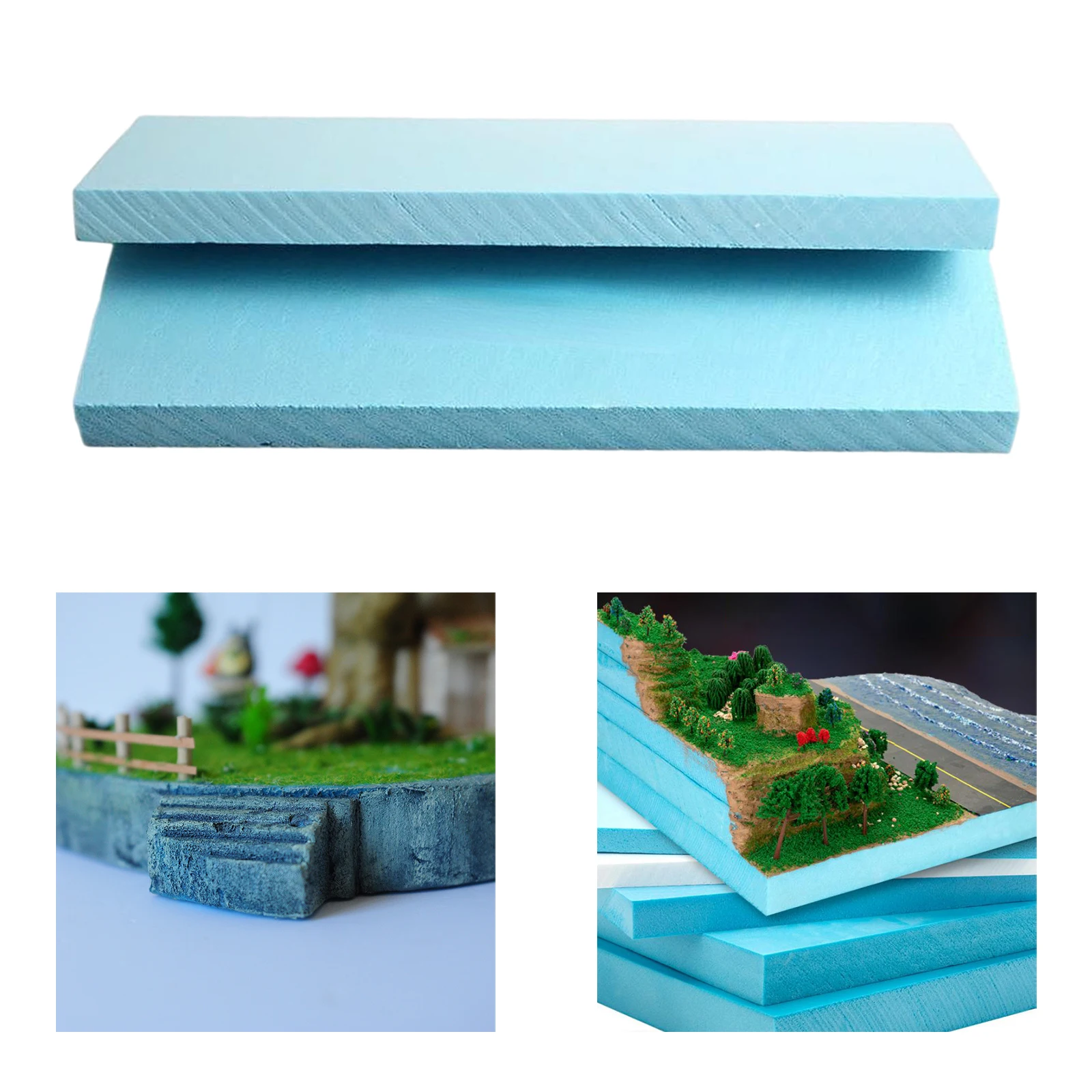 2pcs Miniature Foam Craft Board Diorama Base Hobby Arts Crafts DIY Landscape Garden Scenery Building Polystyrene Light For Craft