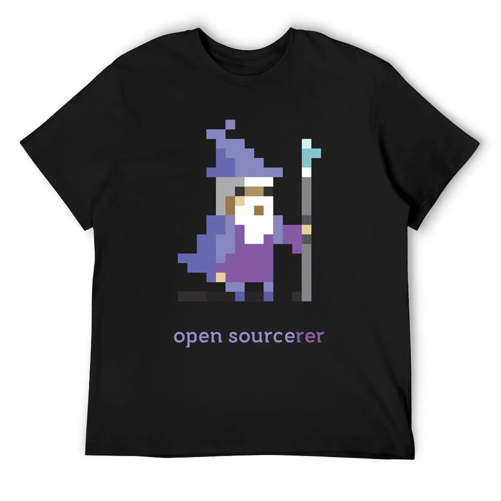 8-bit Open Source Sorcerer - Programming T-Shirt oversizeds sports fans clothing for men