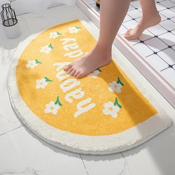 Soft Floor Mats Small Fresh Flowers Rugs Home Entrance Carpet Bedroom Toilet Bathroom Door Absorbent Non-Slip Foot Pad