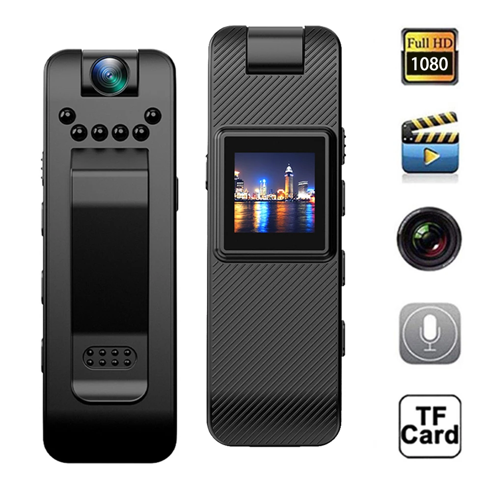 1080P Full HD Mini Camera Infrared Night Vision with LED Screen Small Bodycam Smart Security Sports DV Camcorder Car DV