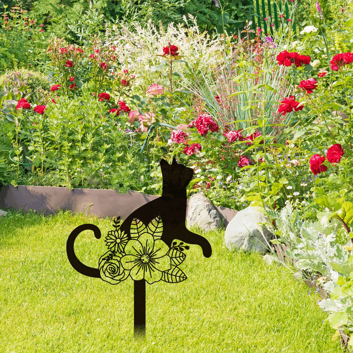 

Hello Young Pet Grave Markers Sign Cat Memorial Stake Metal Iron Garden Sign Stake Cat Loss Gift Sympathy Remembrance Stake Gar