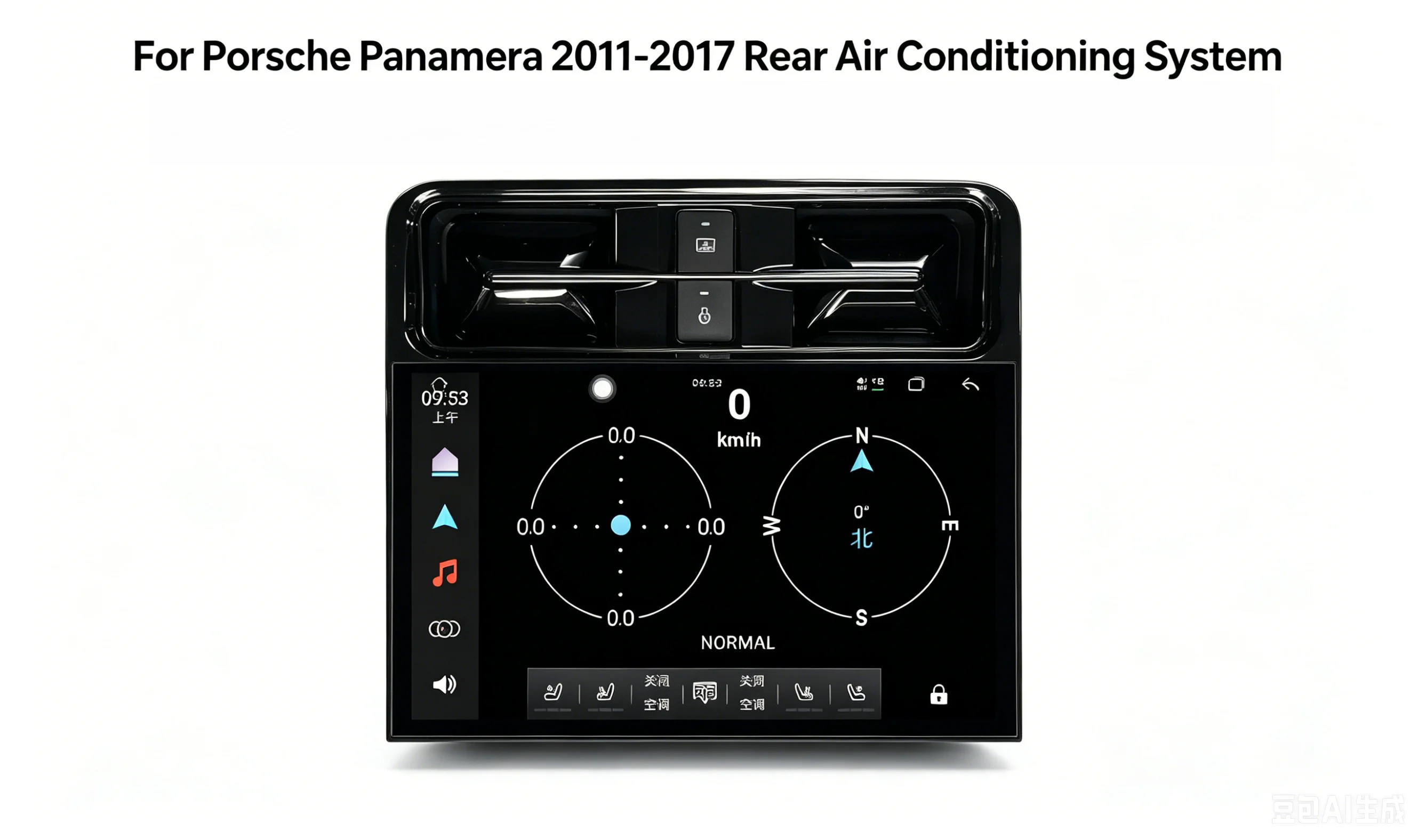 Auto Parts AC Screen For Porsche Panamera 2011-2017 Rear Air Conditioning System Climate Control Panel A/C Entertainment Displa