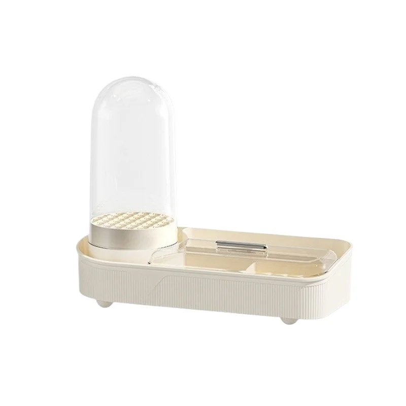 Desktop Makeup Organizer with Dustproof Cover Cosmetic Storage Box for Dressing Table Sundries & Snacks Holder