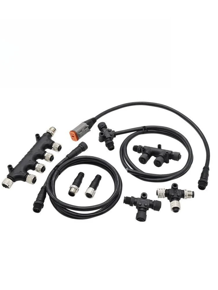 NMEA2000 5-pins 3 4 5 6 7 8 schepenconnector buiten waterdicht poort IP68 3-weg T-type maritieme jachtconnector voor gebruik 4A 250V stekker - afbeelding 2
