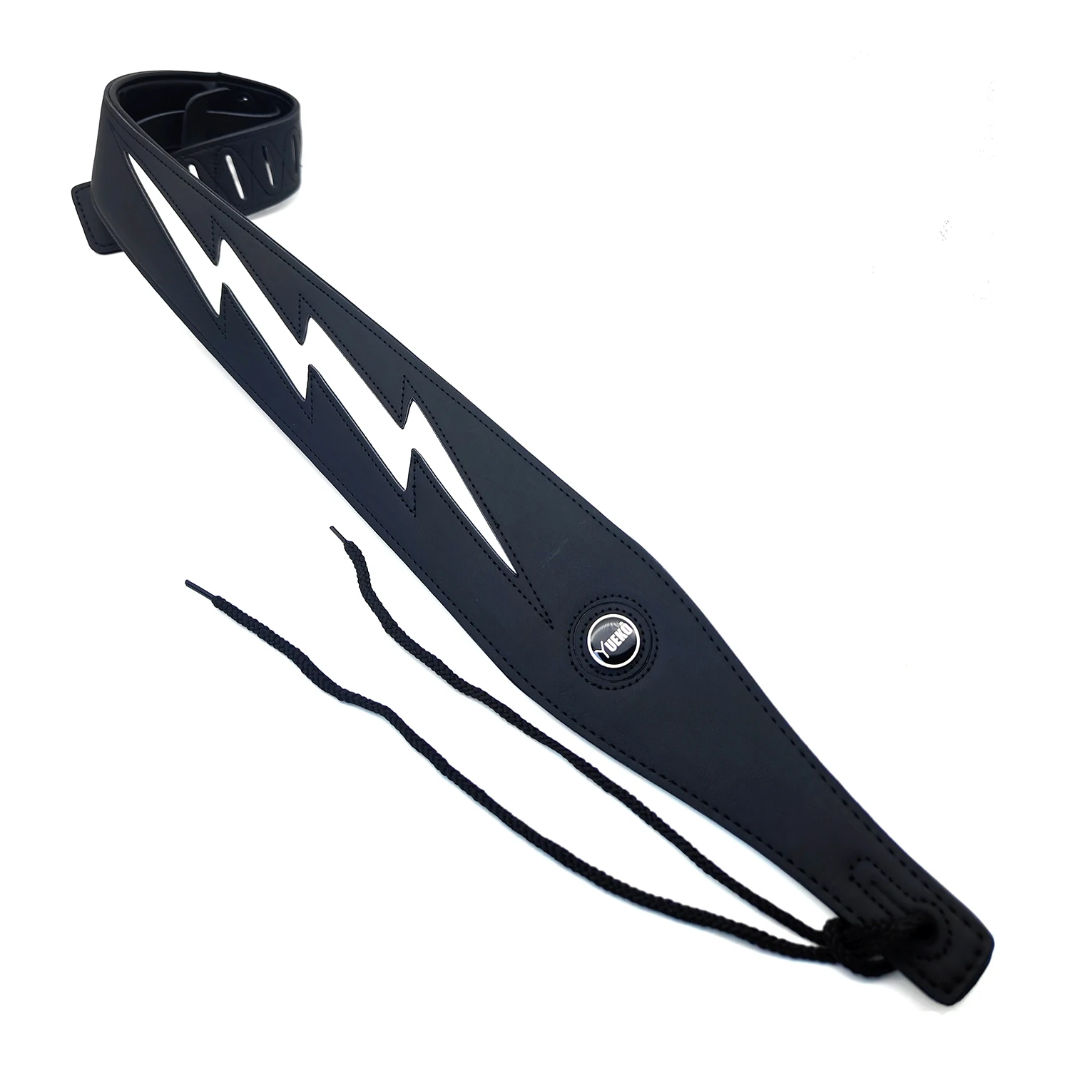 YUEKO Lightning Pattern/Flame Guitar Strap Adjustable Length Strap for Acoustic/ Electric Guitar/Bass Available in Multicolor