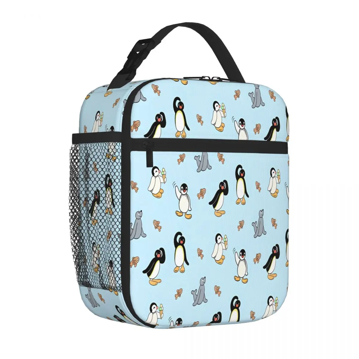 Bestselling Noot Pingu And Friends Picnic Style Reusable Lunch Bag Outdoor Barbecue Lunch Carrier