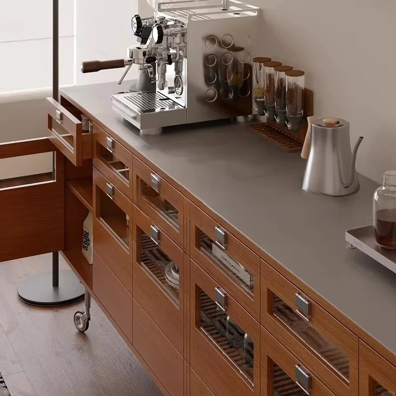 

Movable chest, glass door, medieval retro dining side cabinet, floor-to-ceiling storage locker, chest cabinet, bar side cabinet