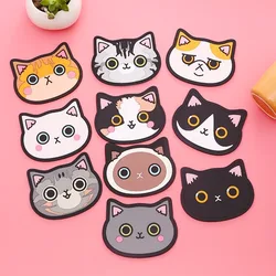 Cute Cat Coaster Tea Coaster Cup Mat Pad Mug Holder Mat Coffee Drinks Table Placemats Heat-resistant Cup Coasters