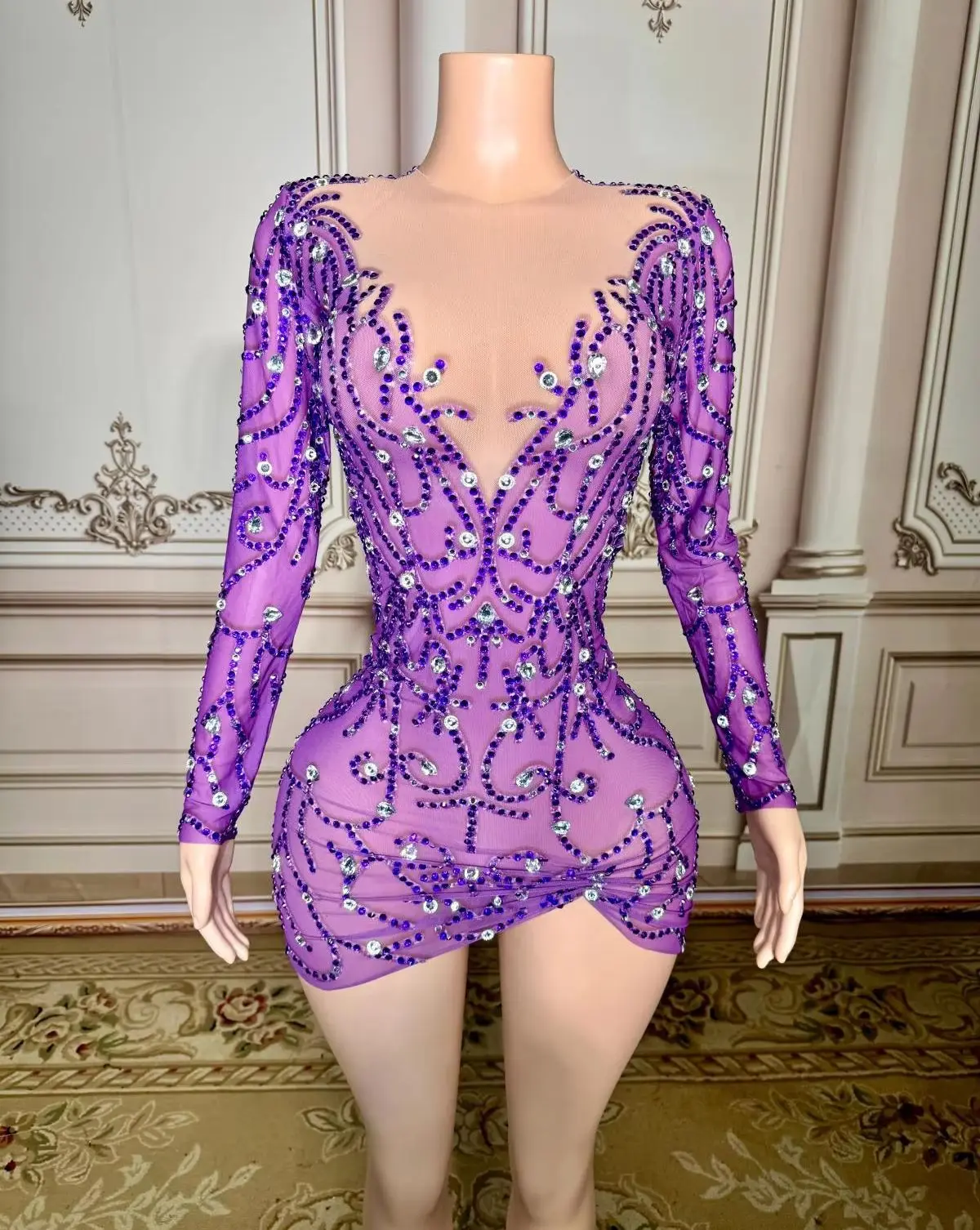 Robe florale de style français, sexy, révélatrice du sac à dos, jupe longueur hanche, robe de soirée courte pour femmes