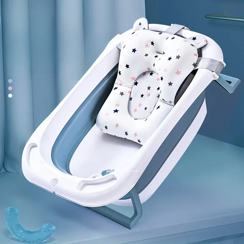 

Baby Folding Bathtub Large Newborn Bath Children's Sit And Lie Down Tub Home Use Extended Size Comfortable Shower Solution